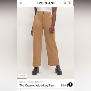 everlane organic wide leg crop pants